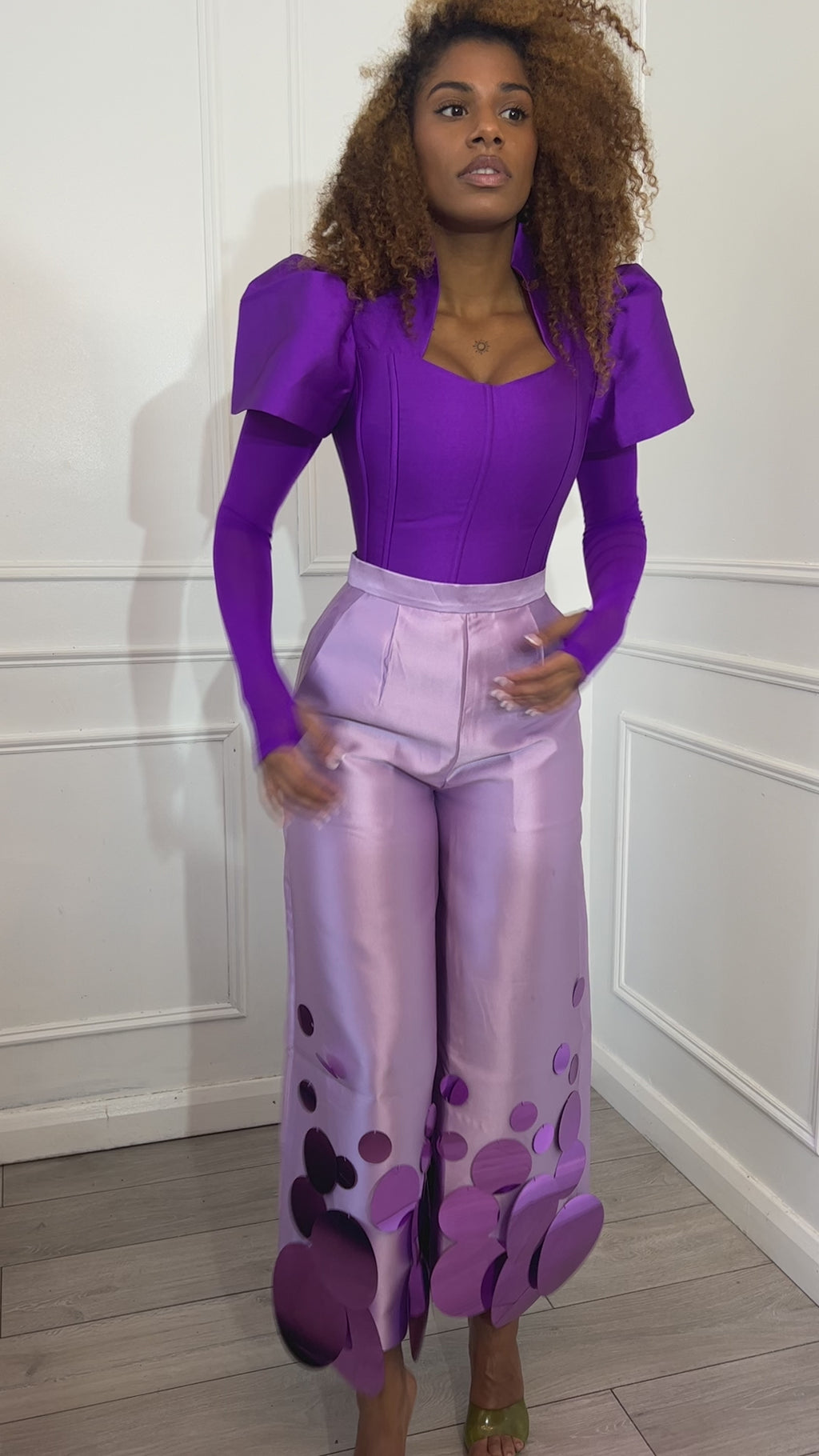 Color Block Satin Pants Set (Purple/ Orange) – MyGirlfriend'sClosetBoutique